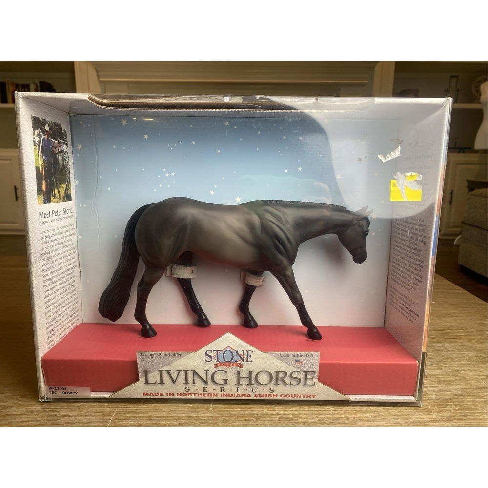 Peter Stone Living Horse Series ROWDY 2002 -New‎ Open Box USA Cowboy Ranch